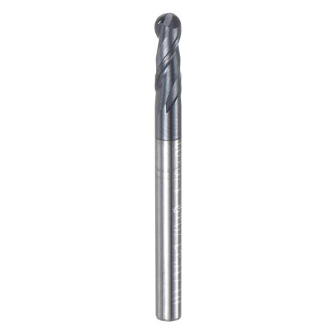 uxcell Ball Nose End Mill 0.75mm Tip Radius Solid Carbide .